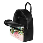 Hawaiian Flower Aloha Print Leather Backpack