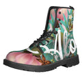 Hawaiian Flower Aloha Print Lace-Up Boots