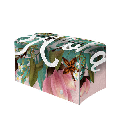 Hawaiian Flower Aloha Print Leather Tissue Box Cover