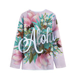 Hawaiian Flower Aloha Print Long Sleeve Short Coat