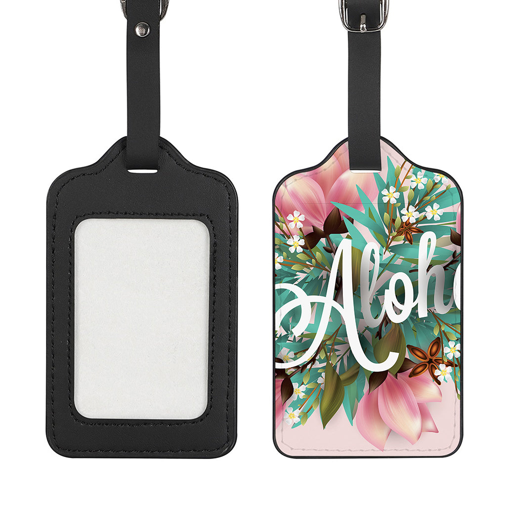 Hawaiian Flower Aloha Print Luggage Tag