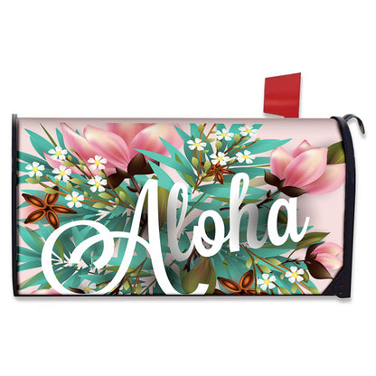 Hawaiian Flower Aloha Print Mailbox Cover