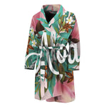 Hawaiian Flower Aloha Print Men's Bathrobe