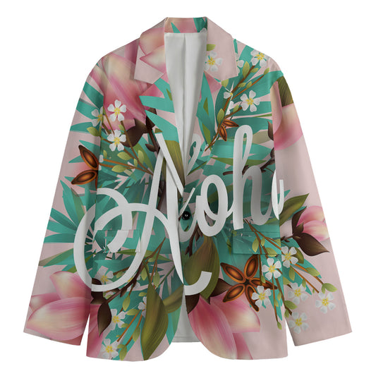 Hawaiian Flower Aloha Print Men's Blazer