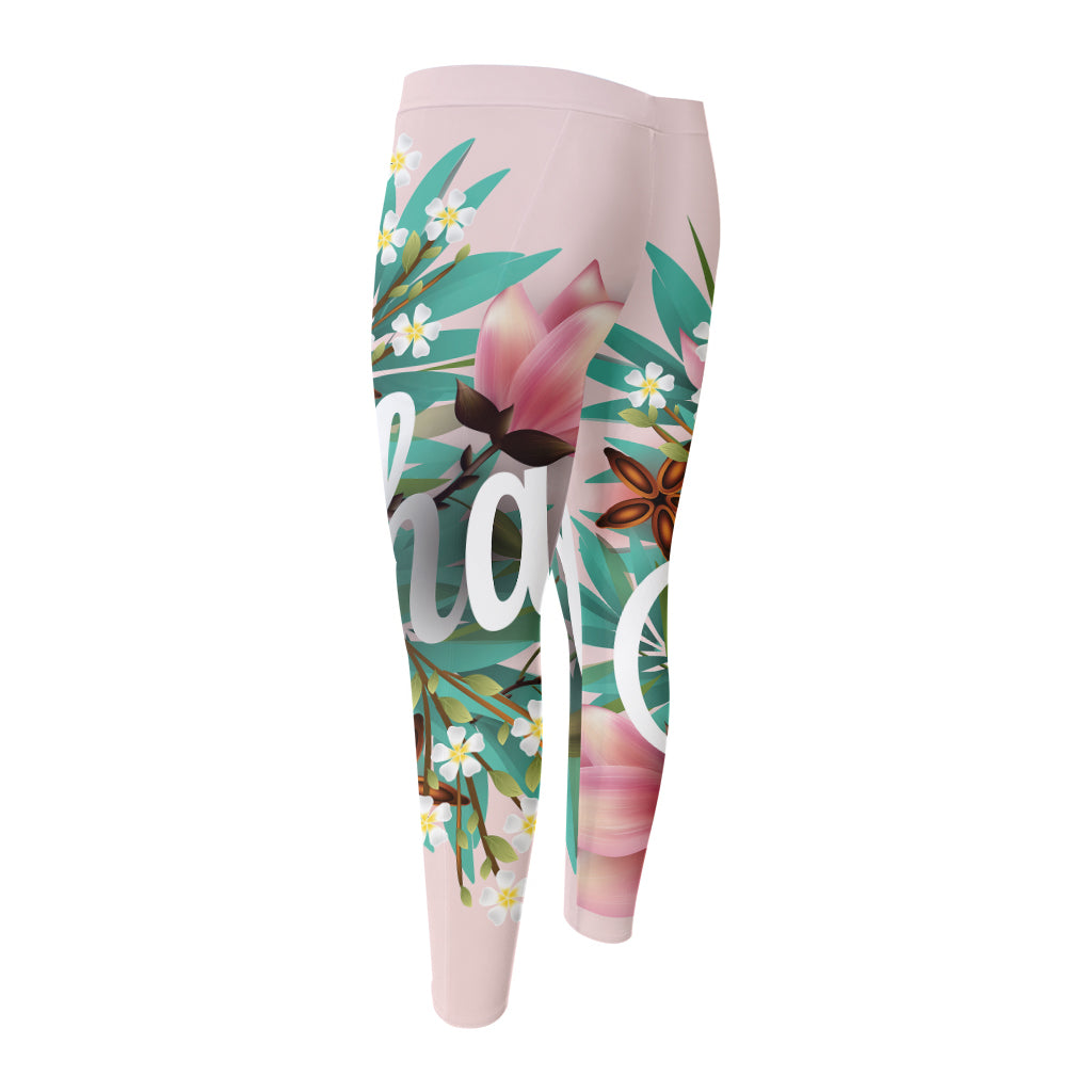 Hawaiian Flower Aloha Print Men's Compression Pants