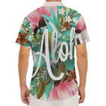 Hawaiian Flower Aloha Print Men's Deep V-Neck Shirt