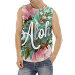 Hawaiian Flower Aloha Print Men's Fitness Tank Top
