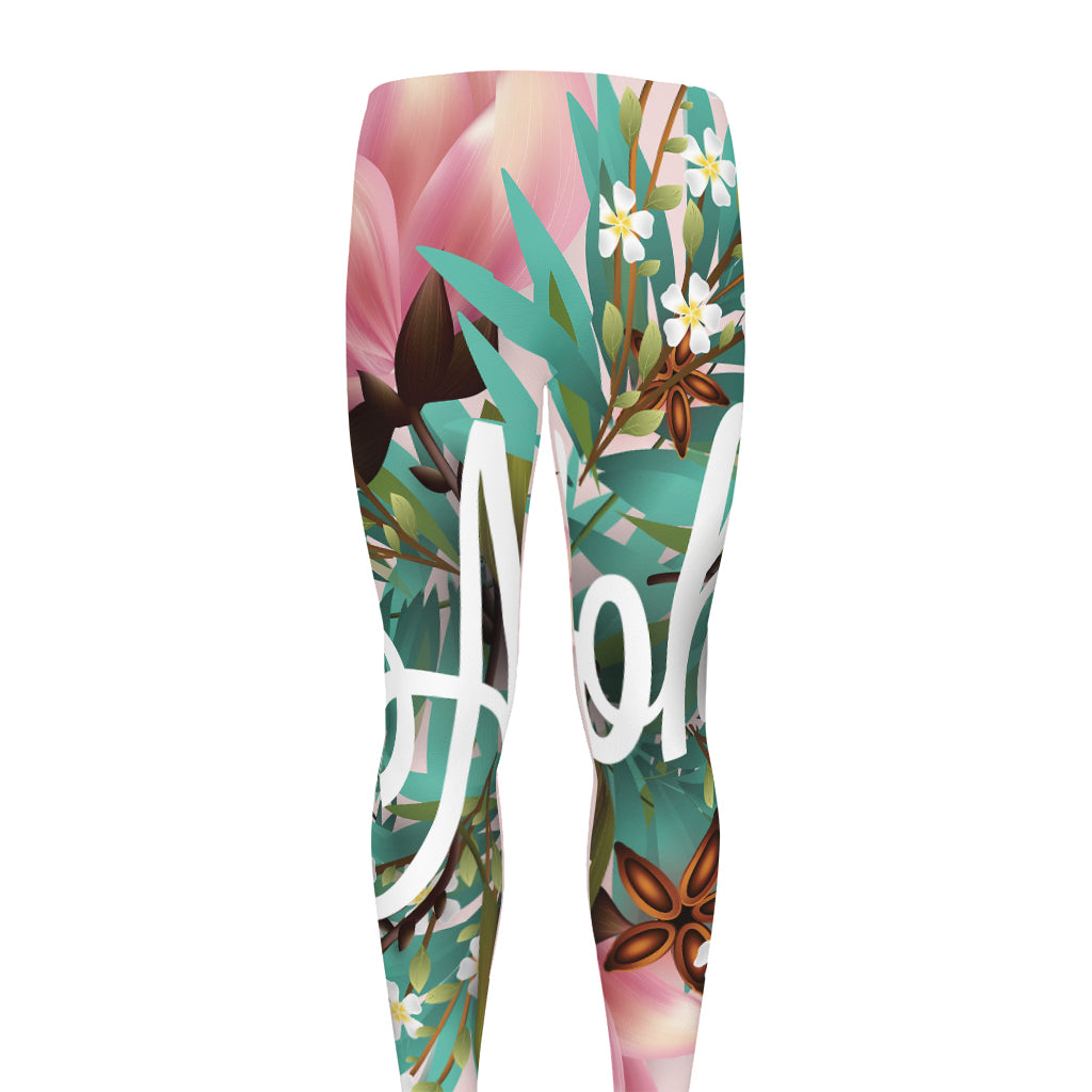 Hawaiian Flower Aloha Print Men's leggings