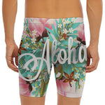 Hawaiian Flower Aloha Print Men's Long Boxer Briefs