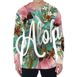 Hawaiian Flower Aloha Print Men's Long Sleeve T-Shirt
