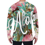 Hawaiian Flower Aloha Print Men's Long Sleeve T-Shirt