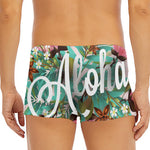 Hawaiian Flower Aloha Print Men's Short Boxer Briefs