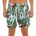 Hawaiian Flower Aloha Print Men's Split Running Shorts