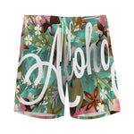 Hawaiian Flower Aloha Print Men's Sports Shorts