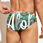 Hawaiian Flower Aloha Print Men's Swim Briefs