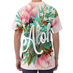 Hawaiian Flower Aloha Print Men's Velvet T-Shirt