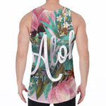 Hawaiian Flower Aloha Print Men's Velvet Tank Top