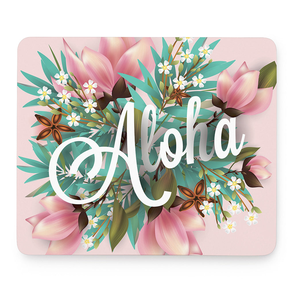 Hawaiian Flower Aloha Print Mouse Pad
