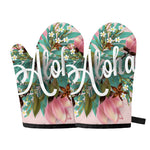 Hawaiian Flower Aloha Print Oven Mitts