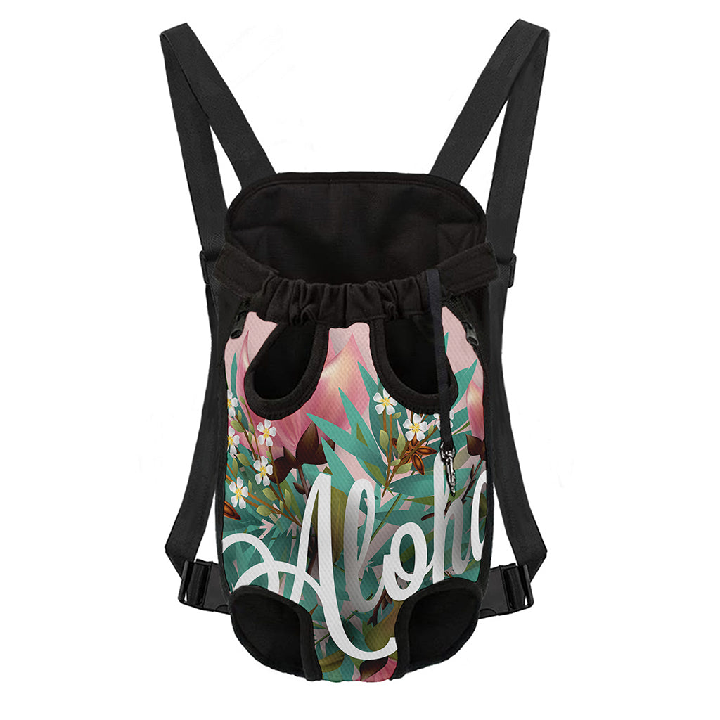 Hawaiian Flower Aloha Print Pet Carrier Backpack
