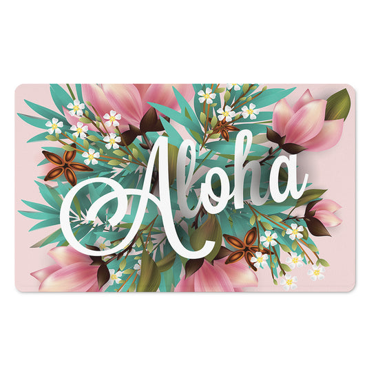 Hawaiian Flower Aloha Print Polyester Doormat
