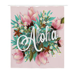 Hawaiian Flower Aloha Print Polyester Shower Curtain