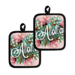 Hawaiian Flower Aloha Print Pot Holders