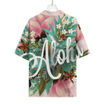 Hawaiian Flower Aloha Print Rayon Hawaiian Shirt