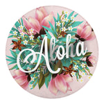Hawaiian Flower Aloha Print Round Blanket