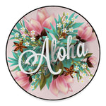Hawaiian Flower Aloha Print Round Floor Mat