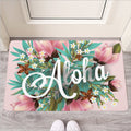 Hawaiian Flower Aloha Print Rubber Doormat