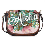 Hawaiian Flower Aloha Print Saddle Bag