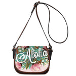 Hawaiian Flower Aloha Print Saddle Bag