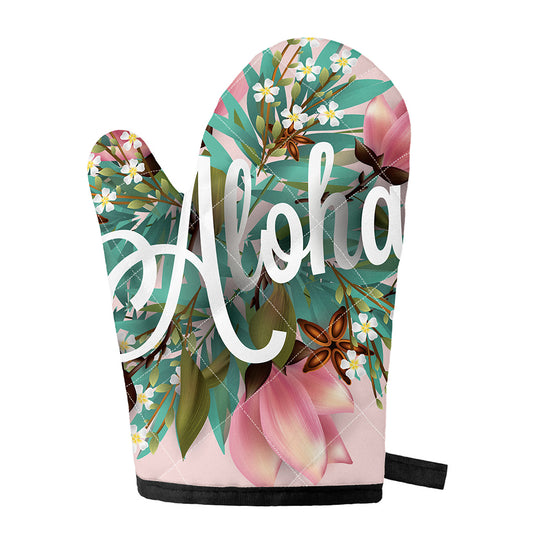 Hawaiian Flower Aloha Print Single Oven Mitt