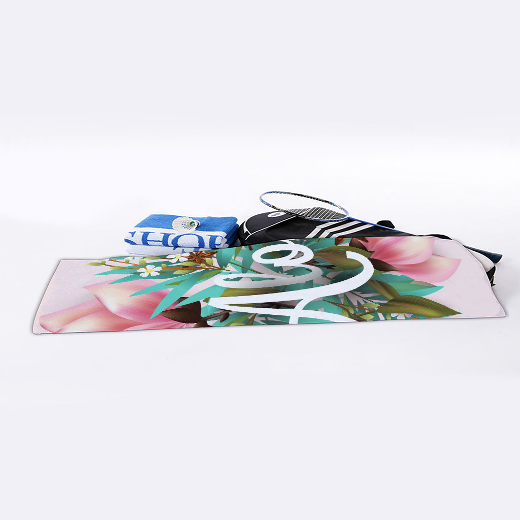 Hawaiian Flower Aloha Print Sports Towel