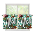 Hawaiian Flower Aloha Print Tier Curtains