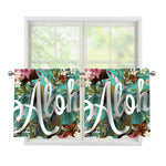 Hawaiian Flower Aloha Print Tier Curtains