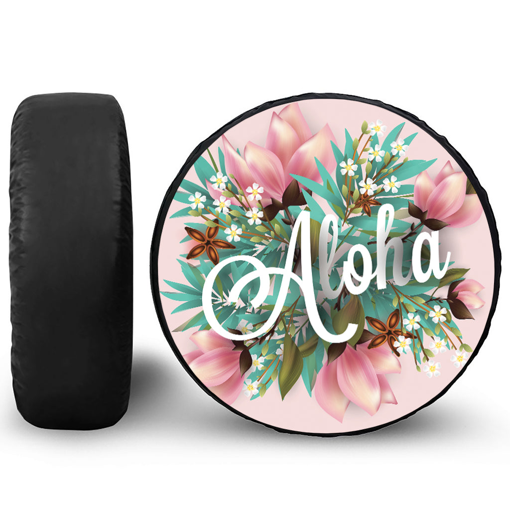 Hawaiian Flower Aloha Print Tire Cover