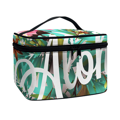 Hawaiian Flower Aloha Print Travel Makeup Bag
