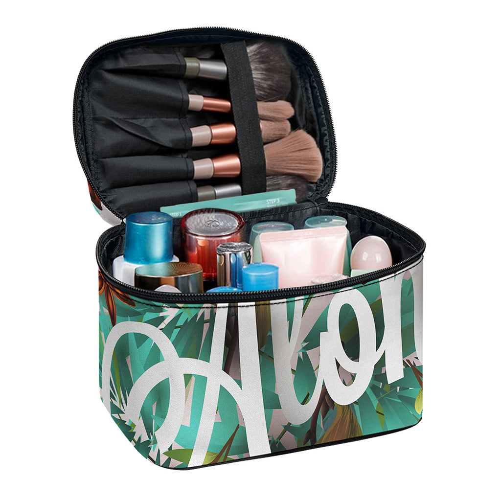 Hawaiian Flower Aloha Print Travel Makeup Bag