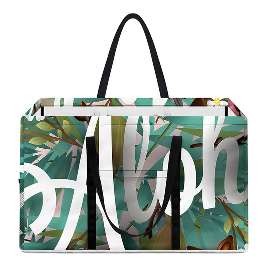 Hawaiian Flower Aloha Print Utility Tote Bag