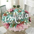 Hawaiian Flower Aloha Print Waterproof Round Tablecloth