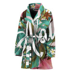 Hawaiian Flower Aloha Print Women's Bathrobe