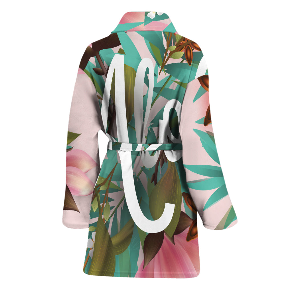 Hawaiian Flower Aloha Print Women's Bathrobe