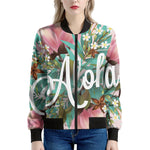 Hawaiian Flower Aloha Print Women's Bomber Jacket
