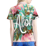 Hawaiian Flower Aloha Print Women's Polo Shirt