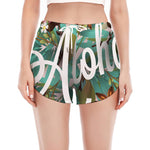 Hawaiian Flower Aloha Print Women's Split Running Shorts