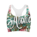 Hawaiian Flower Aloha Print Women's Sports Bra