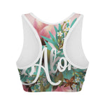 Hawaiian Flower Aloha Print Women's Sports Bra