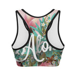 Hawaiian Flower Aloha Print Women's Sports Bra